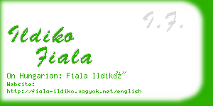 ildiko fiala business card